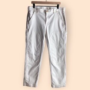 Michael Kors White Double Knee Carpenter Denim Jeans Pants Women’s Size 12